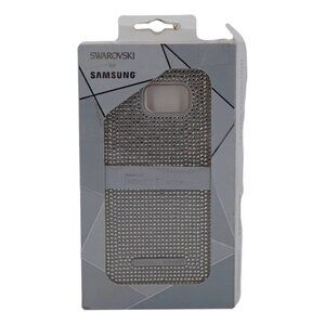 Swarovski Crystal Collection Case For Galaxy S6 Edge + Cover Silver Gray